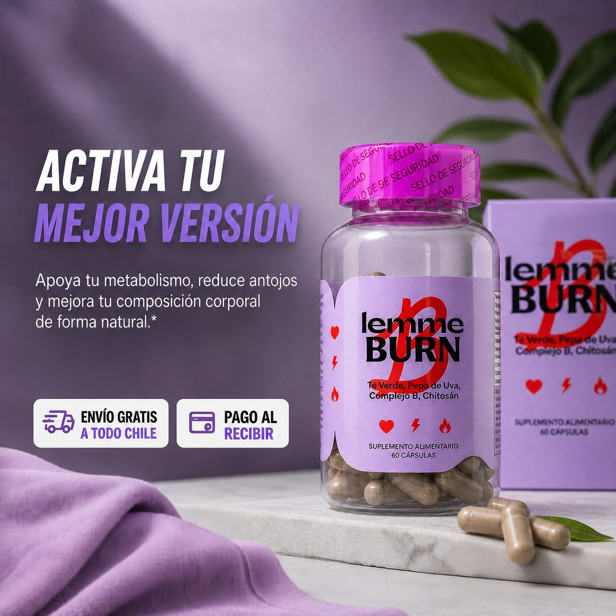 La fórmula en cápsulas que acelera tu metabolismo y quema grasa desde el primer día.